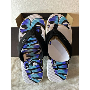 NIB Airwalk Deck11 Black Flip Flop Sandals Men Size 9/Women 11